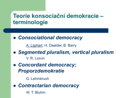 Teorie konsociační demokracie – terminologie