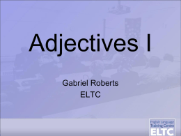 Adjectives I - WordPress.com