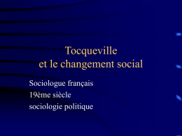 diaporama : l`analyse de Tocqueville