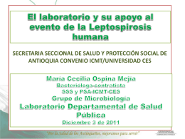 El LDSP y la Leptospirosis 3-12-2011 maria cecilia