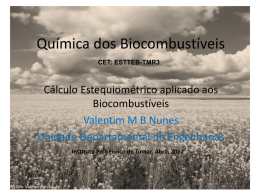 Estequiometria_biocombustíveis - Instituto Politécnico de Tomar