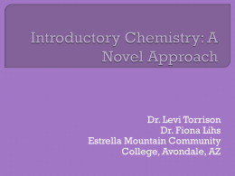 Introductory Chemistry: A Novel Approach