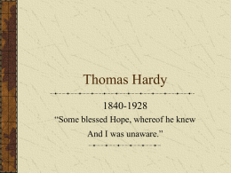 Thomas Hardy PowerPoint