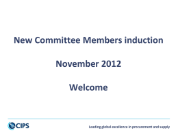 Leading global excellence in procurement and supply
