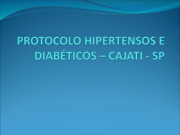 protocolo hipertensos e diabéticos – cajati - sp