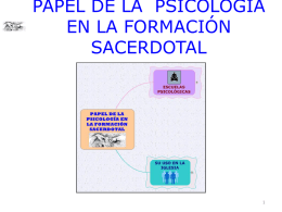 papel de la psicología en la formación sacerdotal