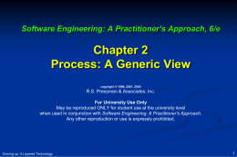 Transparency Masters for Software Engineering: A Practitioner`s