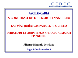 Competencia Sector Financiero - Centro de Estudios de Derecho de