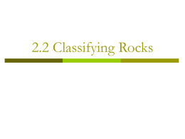 2.2 Classifying Rocks