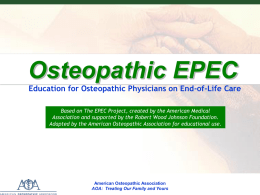 Osteopathic EPEC Plenary 3 - American Osteopathic Association