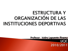 estructura y organización de las instituciones deportivas
