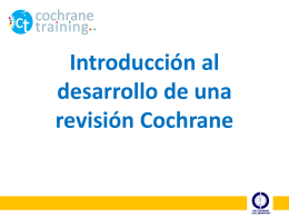 Cochrane Training - Cochrane Collaboration