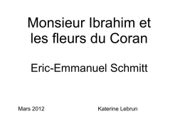 ppt de présentation sur Eric-Emmanuel Schmitt