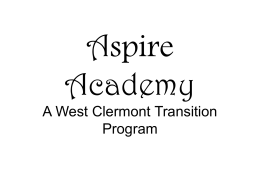Aspire Academy - West Clermont Local School District