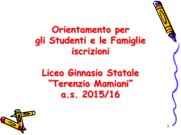 Vedi in PPT - Liceo Classico Statale Terenzio Mamiani