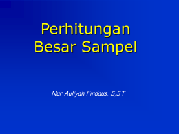 Besar Sampel - Nur Auliyah Firdaus, S.ST