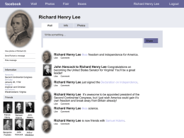 Fake Facebook Page - Richard Henry Lee