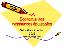 Economie des ressources non renouvelables