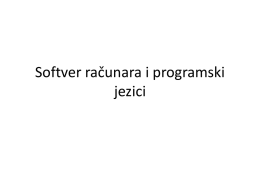 Softver računara i programski jezici