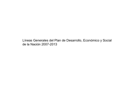 Líneas Generales del Plan de Desarrollo, Económico y Social de la