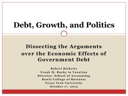 Debt, Growth & Politics - Robert Ricketts