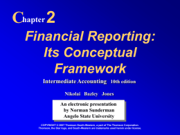 Financial Reporting:Its Conceptual Framework