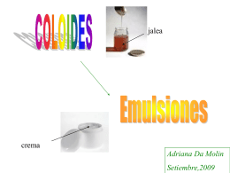 Coloides y emulsiones