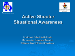 Active Shooter Situational Awareness