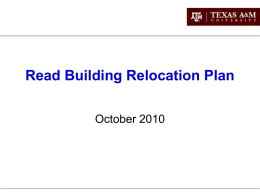 Read Building Relocation Plan