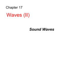 Chapter 17 - Waves (II)