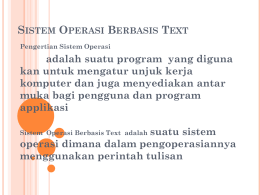 sistem Operasi berbasis text