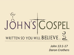 The Gospel Of John - Jesus And Dirty Feet