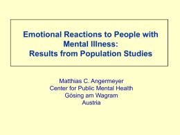 Emotional Reactions to People with Mental Illness