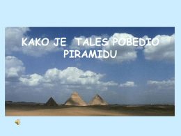 Прича о Талесу и пирамиди – презентацијa