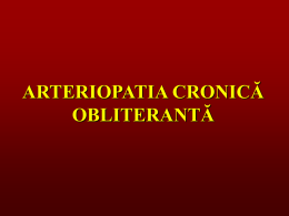 ARTERIOPATIA CRONICĂ OBLITERANTĂ