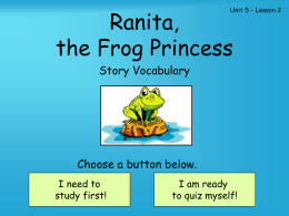Ranita, the Frog Princess Vocabulary