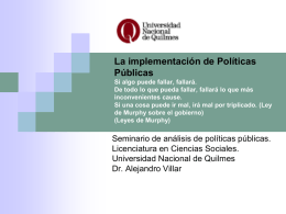la implementación_f - Universidad Nacional de Quilmes