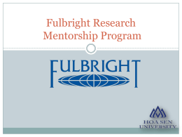 Fulbright Mentor Research Program