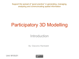 PPT No. 2 - Introduction to Participatory 3D Modelling