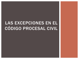 Las excepciones en el Código Procesal Civil.ok