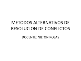metodos alternativos de resolucion de conflictos