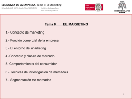 Presentación. 8º tema. El Marketing