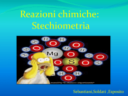 Reazioni chimiche : STECHIOMETRIA