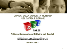 Per l`anno 2013 - Comunita` Montana del Catria e Nerone