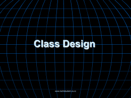 Class Design - techstudent.co.cc