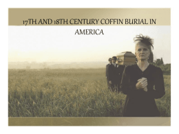 17th and 18th century coffin burial in america
