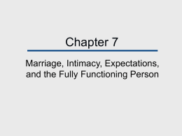 Chapter 7 Marriage, Intimacy, Expectations, and the Fully