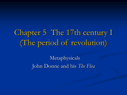 Chapter 5: The 17th century (The period of revolution)