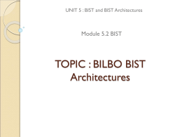 TOPIC : BILBO BIST Architectures