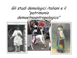Lezione 2 Antropologia Italiana